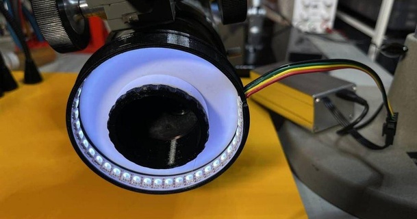 bague lumière stéréo microscope 48mm fil Olympe canard cavernes Télécharger libre stl modèle imprimablescom 3d modèles gadgets photo vidéo cameralightring anneau lumineux caméra 3d print model - Mito3D
