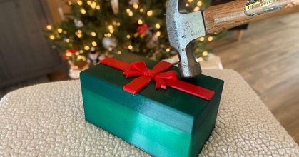 holiday gift box naughty version smash-to-open dustinjay download free stl model printablescom 3d models seasonal designs winter & christmas year's giftbox 3d print model - Mito3D