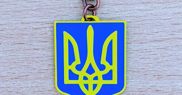 ukraine lesser coat arms - keychains & badge alexis download free stl model printablescom 3d models art design designs keyholder ukrainian 3d print model - Mito3D