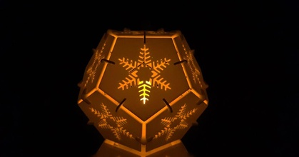 pentagonal LED té vela sombra copo nieve 3ddecor descargar gratis stl modelo imprimiblescom 3d modelos estacional diseños invierno Navidad años Decoraciones navidad regalo luces Decoración navideña 3d print model - Mito3D