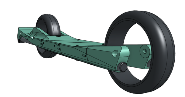 outrigger wheeled electric skateboard pandress download free stl model printablescom 3d models sports & outdoor electriclongboard electricscooter electricskateboard longboard scooter 3d print model - Mito3D