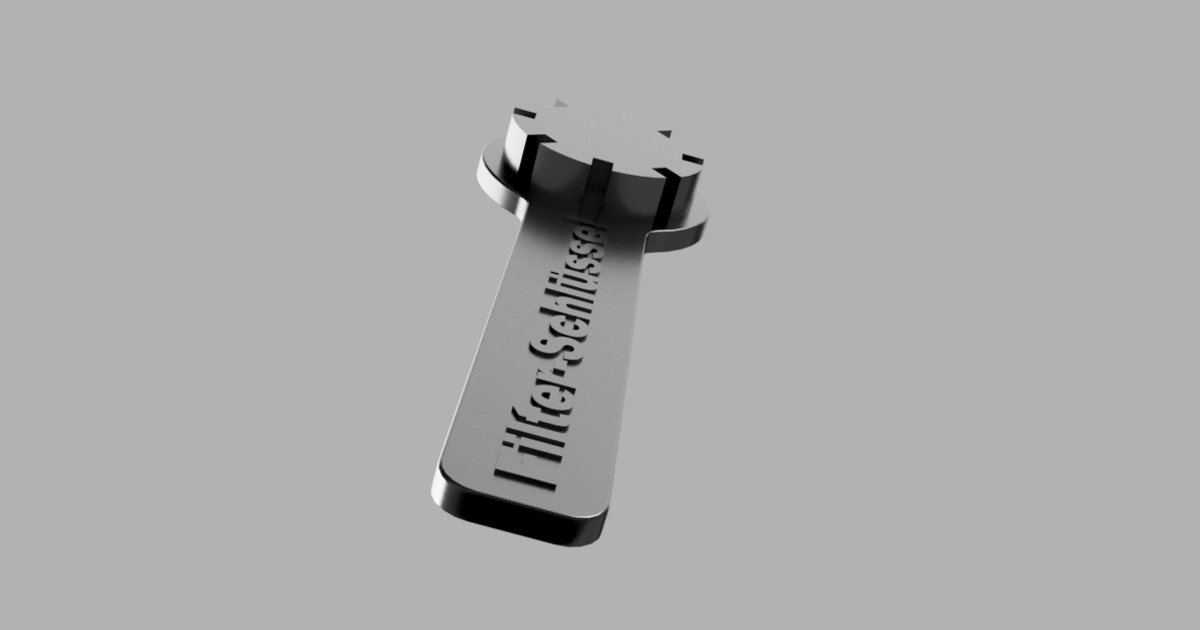 filter-key bosch ultra clarity 644845 incalculable download free stl model printablescom 3d models household kitchen filter wrench fridge 3D print model - Mito3D