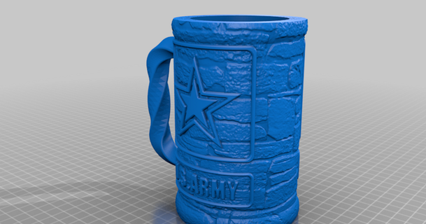 us Armee Stein Bier bigj121 download frei stl Modell Printablescom 3d Modelle Haushalt Haus Ausrüstung Bierhalter coozie 3d print model - Mito3D