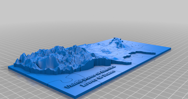 EUA topografia enigma batman baixar livre stl modelo printablescom 3d modelos Aprendendo objetos 3dmap 3dmaps mapa topográfico 3d print model - Mito3D