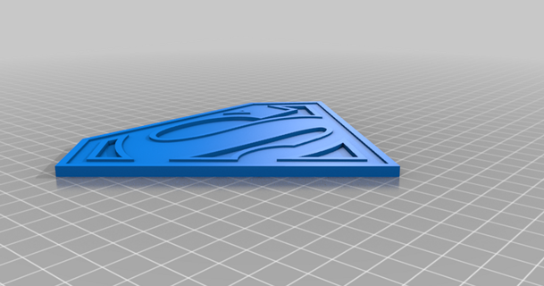 superman logo gh2022 download free stl model printablescom 3d models art & design 2d plates logos 3d print model - Mito3D