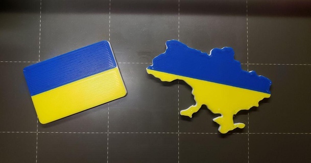 ukraine magnets mmu required 3dprintedman download free stl model printablescom 3d models art & design 2d plates logos 3d print model - Mito3D