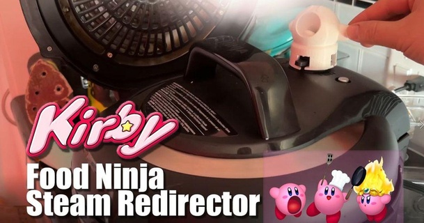 Kirby Comida ninja vapor redirecionador pressão fogão cozinha armário protetor jackharvest baixar livre stl modelo printablescom 3d modelos casa ar chefe cozinhar fogo 3d print model - Mito3D