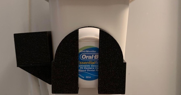 oral-b essential floss holder zuiko download free stl model printablescom 3d models household bathroom ikea oralb tisken tooth 3d print model - Mito3D