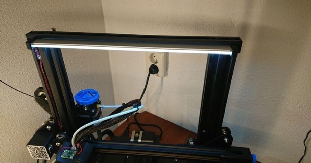 crialidade ender 3 v2 luminária fixação suporte luz zwapz baixar livre stl modelo printablescom 3d modelos impressoras acessórios 3d print model - Mito3D