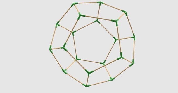 geometría dodecaedro esquina conectores madera brochetas cebolla descargar gratis stl modelo imprimiblescom 3d modelos aprendizaje matemáticas parilla palitos barbacoa educación educativo 3d print model - Mito3D