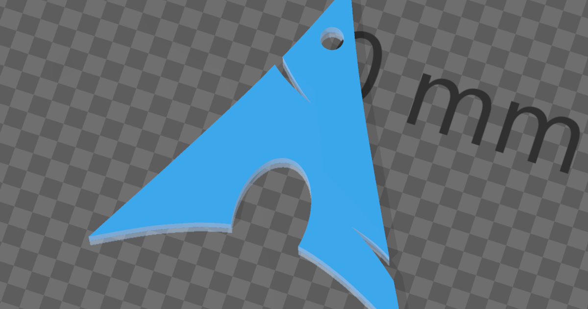 arch linux logo keychain 3d robot maker download free stl model printablescom models art & design 2d plates logos 3D print model - Mito3D