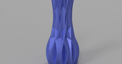 woven facets - vase bugman 140 download free stl model printablescom 3d models household decor poly 3d print model - Mito3D