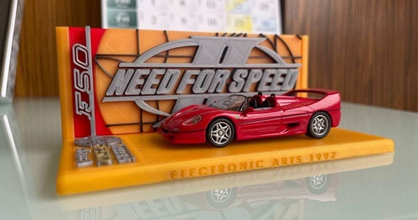 Kyosho Ferrari f50 afficher base vitesse 2 thème gigapingouin Télécharger libre stl modèle imprimablescom 3d modèles jouets Jeux Véhicules nfs needforspeed2 3d print model - Mito3D