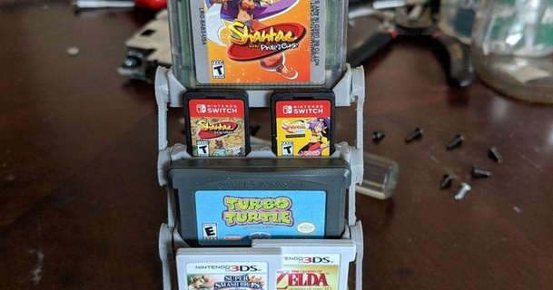 game stack modular display collingall download free stl model printablescom 3d models gadgets 3ds gameboy gameboyadvance gba nintendoswitch 3d print model - Mito3D