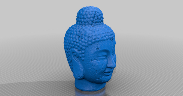 Buda cabeza generado revopoint popular 2 plaprinter descargar gratis stl modelo imprimiblescom 3d modelos mundo escaneos personas Arte escultura 3d print model - Mito3D