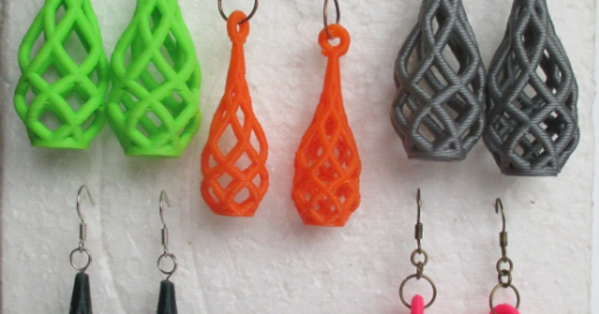 earrings chillies download free stl model printablescom 3d models fashion women 3D print model - Mito3D