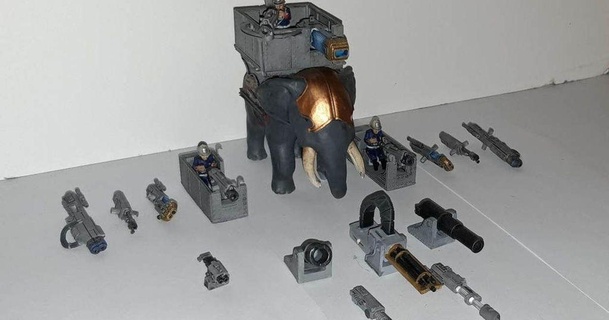 veldtland guerra elefante carne fresca descargar gratis stl modelo imprimiblescom 3d modelos juguetes juegos Guardia Imperial warhammer40k 3d print model - Mito3D
