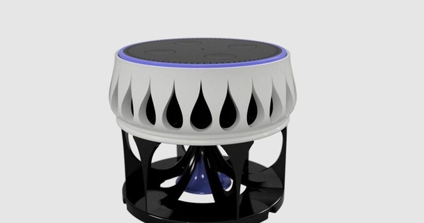 Amazonas eco punto v2 acústico estante soporte género descargar gratis stl modelo imprimiblescom 3d modelos casa equipo acústica alexa 3d print model - Mito3D
