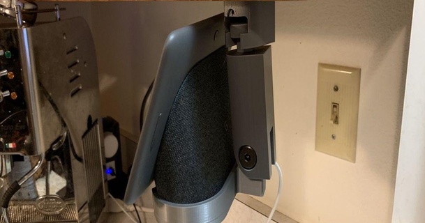 Google centre cabinet torsion monter bison amer Télécharger libre stl modèle imprimablescom 3d modèles Ménage Bureau googlehome cuisine 3d print model - Mito3D