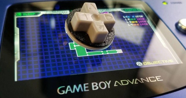 oyun çocuğu ilerlemek d pad ayırıcı kısa çizgi lambda indir Bedava stl model printablescom 3d modeller hobi yapımcılar elektronik Boxypixel buton dpad gameboyvance 3d print model - Mito3D