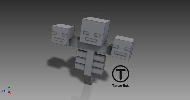minecraft wither - fully articulated shane graber download free stl model printablescom 3d models toys & games outdoor witherskeleton 3d print model - Mito3D