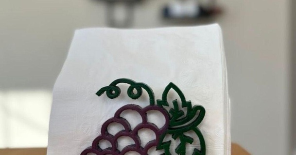 grain raisin serviette table titulaire soutien infusion Télécharger libre stl modèle imprimablescom 3d modèles Ménage cuisine porte serviettes vignoble 3d print model - Mito3D