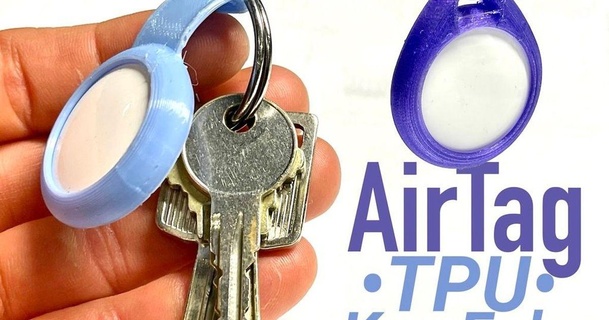 airtag tpu keychain case fob engraving t4obrien download free stl model printablescom 3d models fashion accessories airtagcase airtagkeyring appleairtag keyring 3d print model - Mito3D