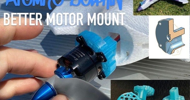 atomrc dolphin motor mount t4obrien download free stl model printablescom 3d models hobby & makers rc robotics atomrcdolphin fpv onshape 3d print model - Mito3D