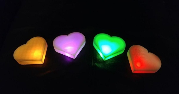 glowing sugar hearts horror- download free stl model printablescom 3d models household house equipment glow heart led valentinesday 3d print model - Mito3D