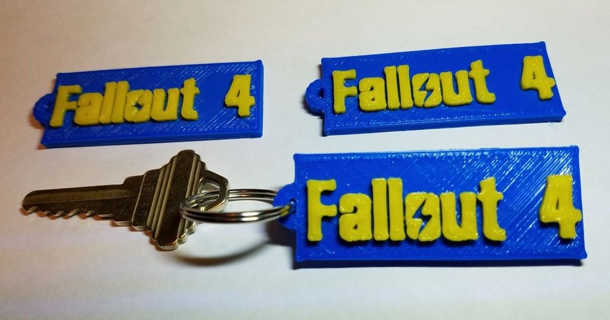 fallout 4 key chain fob n9jcv download free stl model printablescom 3d models toys & games outdoor fallout4 keychain keyfob 3D print model - Mito3D