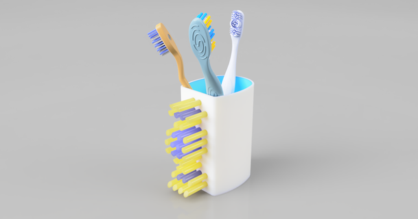 cepillo dientes conformado soporte ty10y descargar gratis stl modelo imprimiblescom 3d modelos casa baño taza pegar diente 3d print model - Mito3D
