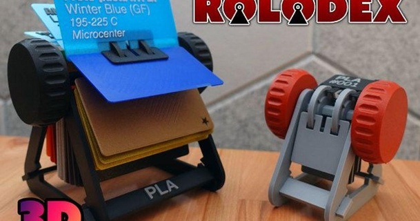customizable rolodex - works filament swatch openscad 3d printy download free stl model printablescom models household office 3d print model - Mito3D
