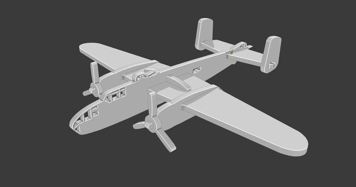 b 25j mitchell kit carta nakozen Scarica gratuito stl modello printablescom 3d Modelli gadget americano montaggio richiesto b25mitchell b25 3D print model - Mito3D