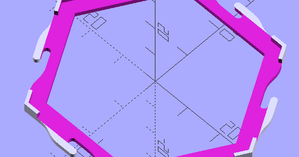 parametrisch Verriegelung verhexen Fliese Halter Unterstützung schärfer download frei stl Modell Printablescom 3d Modelle Spielzeuge Spiele draussen 3d print model - Mito3D