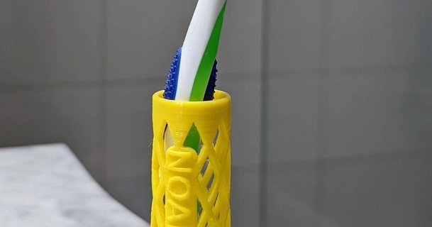 personalized toothbrush holders gdalya download free stl model printablescom 3d models household bathroom tooth toothbrushholder toothbrushstand 3d print model - Mito3D