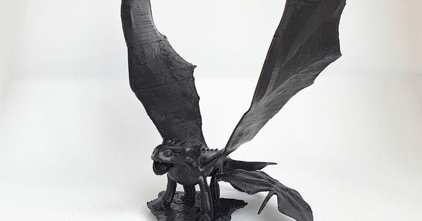 toothless - train dragon malick download free stl model printablescom 3d models toys & games action figures statues 3d print model - Mito3D
