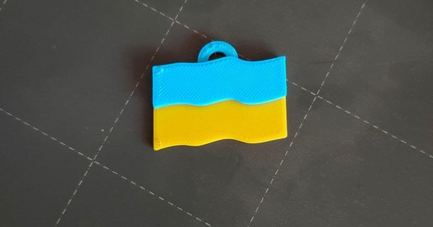 Ukraine Flagge Schlüsselbund madzialka download frei stl Modell Printablescom 3d Modelle Gadgets bete 3d print model - Mito3D