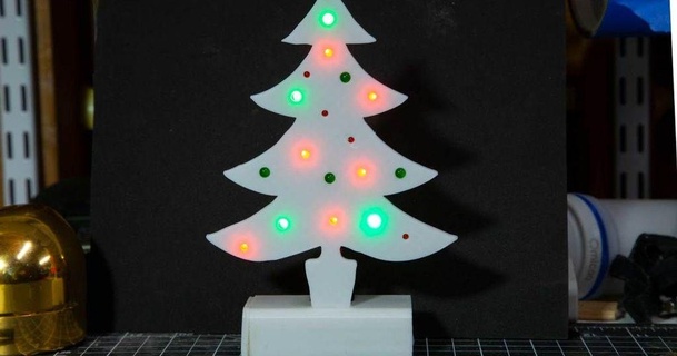 flashing led christmas tree rebelcommander download free stl model printablescom 3d models art & design sculptures 3d print model - Mito3D
