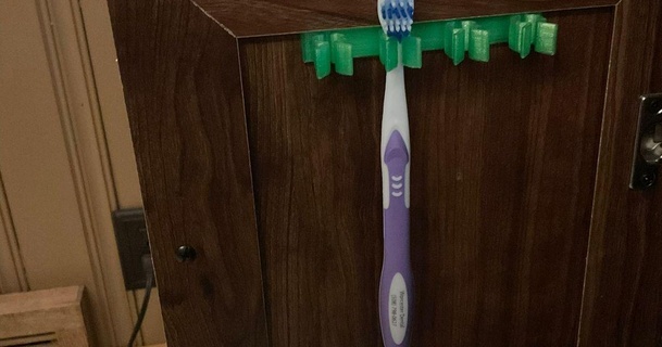 simples escova dente suporte andar superior baixar livre stl modelo printablescom 3d modelos casa banheiro 3d print model - Mito3D