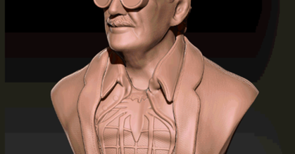 Stan Lee anıt Yazdır hex3d indir Bedava stl model printablescom 3d modeller Sanat tasarım heykeller hayret büst Örümcek Adam Huzur içinde yatsın 3d print model - Mito3D