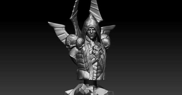 warlock onu heino download free stl model printablescom 3d models toys & games action figures statues bust wizards 3d print model - Mito3D