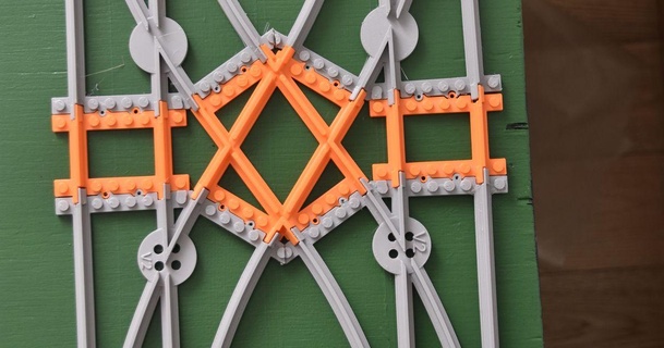 Schiene Zug Lego Kreuzung Spuren kompakt avec aiguillage gekackt download frei stl Modell Printablescom 3d Modelle Spielzeuge Spiele Gebäude 3d print model - Mito3D
