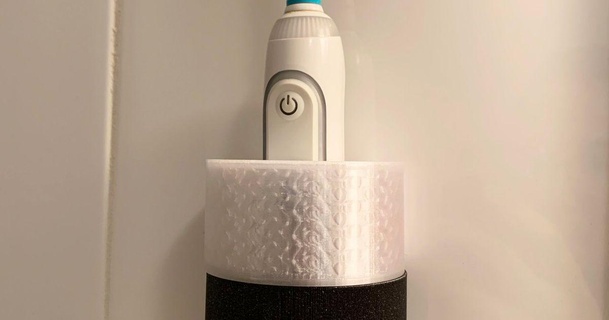 hygienic electric toothbrush holder zuiko download free stl model printablescom 3d models household bathroom brush cover dental electrictoothbrush 3d print model - Mito3D