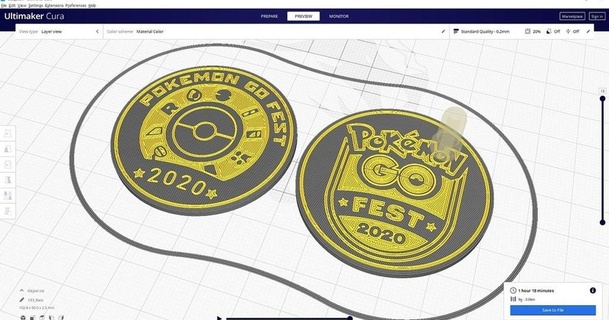 pokemon fest 2020 - coin 808asher download free stl model printablescom 3d models art & design 2d plates logos gofest gofest2020 pogofest pogofest2020 3d print model - Mito3D