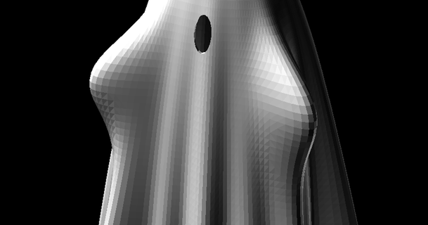 parametric ghost download free stl model printablescom 3d models seasonal designs autumn & halloween customized openscad 3d print model - Mito3D