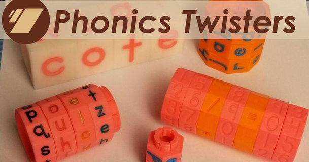 customizable phonics math twisters cantareus download free stl model printablescom 3d models learning objects education english reading 3d print model - Mito3D