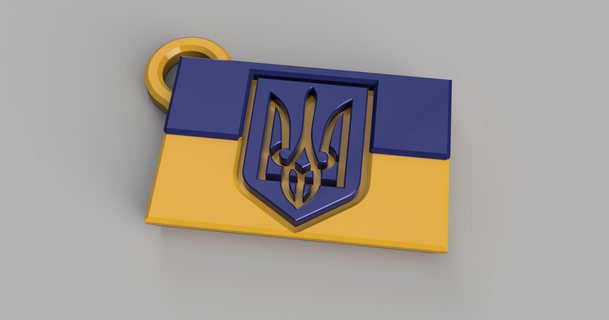 Ucraina bandiera naso Scarica gratuito stl modello printablescom 3d Modelli arte design 2d piatti loghi standwithucraina 3d print model - Mito3D