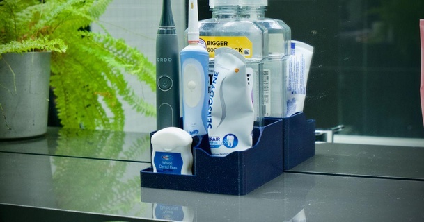 dentale cura organizzatore bweath Scarica gratuito stl modello printablescom 3d Modelli domestico bagno igiene spazzolino 3d print model - Mito3D