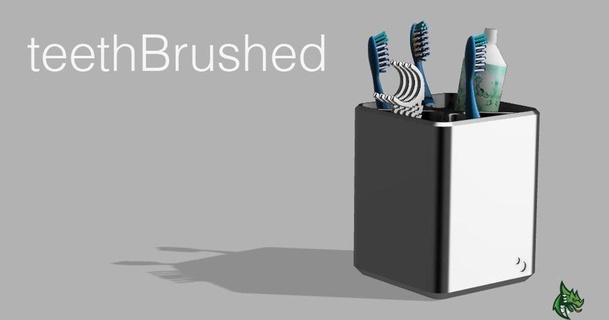 teethbrushed - toothbrush holder firedragon3d download free stl model printablescom 3d models household bathroom tooth toothbrushholder toothpaste toothpasteholder 3d print model - Mito3D