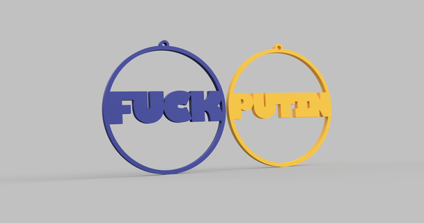 Kahretsin Putin küpe ryanguy indir Bedava stl model printablescom 3d modeller moda Aksesuarlar beyaz karşıtı Ukrayna dua et şimdiarinukrayna 3d print model - Mito3D
